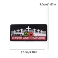Veterans Day embroidered morale patch, tactical military poppy badge for jackets and bags. - Black Crosses Patch (PE19250CT)