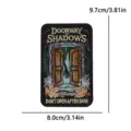Halloween scary theme embroidered patch spooky door design badge for clothes hat jacket - Doorway to Shadows Style (PE19272CT)
