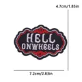 Vintage embroidered patch with cool letters design, premium clothing DIY accessory badge. - Black Red Edge Retro (PE19214CT)
