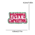 Noël patch brodé Merry Christmas badge DIY vêtements chapeau décoration applique - Style 3D Merry Christmas (PE19239CT)