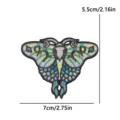 Exquisite embroidered moth patch with intricate thread details, perfect for DIY clothing decor. - Multicolor Fine Embroidered Butterfly Style (PE18024CT)