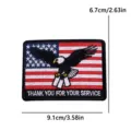 American veteran embroidered tactical patch, eagle flag military morale badge for clothes. - Eagle Thank You Patch (PE19256CT)