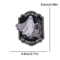 Halloween ghost bride embroidery patch gothic cloth sticker decorative badge 8.6x6.9cm - Ghost Bride Style (PE19275CT)