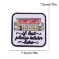 Custom embroidered patch featuring Hobby Lobby storefront design, perfect for DIY jackets and bags. - Building Exterior Hobby Lobby (PE19217CT)