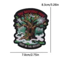 Halloween spooky tree embroidered patch for DIY clothing hats jackets backpacks decor. - The Watching Tree Style (PE19276CT)