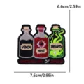 Halloween embroidered patch potion bottle punk gothic DIY clothing jacket hat decor - Apothecary of Dread Style (PE19277CT)