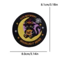 Halloween black cat embroidered patch cute spooky pumpkin clothing decor 8cm iron on badge - Cute But Spooky Cat Style (PE19280CT)