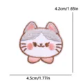 Lindo parche bordado de gato de dibujos animados para decoración de ropa DIY, accesorio de costura. - Lindo Bordado de Gato Dulce (PE16471CT)