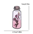 Parche bordado de flor de botella, lindo aplique termoadhesivo DIY para sombrero bolso. - Flor Rosa en Botella (PE17100CT)