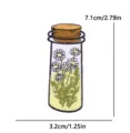 Bonito parche bordado de botella de vidrio de margarita accesorio de ropa DIY decorativo - Ramas de Margarita en Botella (PE17106CT)