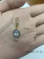 Pendente placcato in rame con pietra di cristallo ovale, dimensioni 33x10mm, peso 2.7g per bigiotteria. - Stile Ovale (T01)