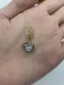 Ciondolo cuore in strass placcato rame accessorio DIY collana gioielli di modo vista dettagliata. - Stile Cuore (T08)