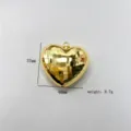 Gold plated 3D heart disco ball pendant for DIY necklace earrings jewelry making accessories. - Disco Ball Texture Middle Heart Style (6#) / Single Pendant (Chain Not Included) / Gold