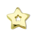 Abalorio colgante de metal estrella dorada, diseño hueco, ideal para hacer pulseras collares. - Estrella de cinco puntas dorada n.º 2