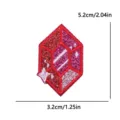 Parche bordado de gema roja, cristal brillante diy ropa sombrero bolso parche. - Piedra Preciosa Roja (PE16476CT)