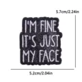 Black glitter embroidered patch with funny text quote ideal for clothing jackets and bags. - Black Silver Expression Style (PE16497CT)