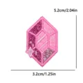 Parche de bordado de piedra preciosa de cristal rosa insignia de purpurina DIY para bolsos y gorros. - Piedra Preciosa Rosa (PE16477CT)