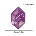 Purple crystal glitter embroidery patch DIY cute gemstone clothing bag hat applique - Purple Gemstone (PE16481CT)