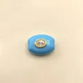 Blauer Emaille böser Blick Anhänger mit Mittelkristall, perfekt für DIY Schmuckherstellung. - Nur Anhänger (Ohne Kette) / C02-Synthetischer Blauer Türkis