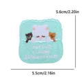 Glitter cartoon animal embroidery patch, cute sleeping design, clothing decor, 5.6x5.5cm - Sleeping Animal Built To Sleep (PE16492CT)
