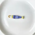Ocean style colorful enamel striped small fish pendant DIY necklace jewelry accessory. - Pendant Only (Without Chain) (P01-3)