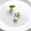 Gold Moka Pot Charm DIY Jewelry Pendant Metal Accessory for Necklace and KeyChain 1pc - Gold Moka Pot / Pendant Only (Without Chain)