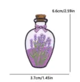 Parche de tela bordado de botella de lavanda, bonito adorno DIY para ropa y sombreros. - Jarrón de Lavanda con Lazo (PE17108CT)
