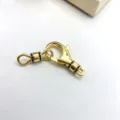 Gold plated micro inlay jewelry clasp spring hook for DIY bracelet necklace making accessory - Gold
