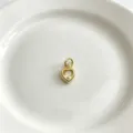 Goldfarbenes Herz Zirkon Anhänger Detail, vielseitiges DIY Schmuck Zubehör für Halsketten. - Herz 06