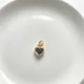 Detail des lila Zirkonherz-Anhängers, kupfervergoldetes DIY-Schmuckzubehör für Kette Ohringe. - Herz 10