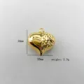 Gold heart pendant charms 20mm DIY jewelry making accessories charm necklace components - Smooth Faceted Combo Mini Heart Style (11#) / Single Pendant (Chain Not Included) / Gold