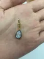 Ciondolo a goccia in zircone placcato rame accessorio per gioielli DIY bicolore. - Stile Goccia d'Acqua (T05)