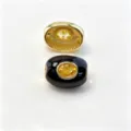 Perle tonneau emaillee cuivree accessoire de bijoux collier bracelet avec pierre jaune - B café noir novembre jaune / Accessoire seul (sans cordon)