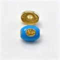 Perle barillet émaillée plaquée cuivre DIY charms pour bracelet collier composants bijoux 1pc - C Novembre jaune / Accessoire seul (sans cordon)