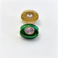 Perle tonneau plaquée cuivre goutte d'huile DIY breloque pour collier bracelet bijoux faits main. - E juin violet clair / Accessoire seul (sans cordon)