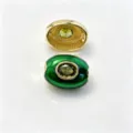 Perle tonneau en cuivre émaillé vert breloque bijou DIY pour collier et bracelet faits à la main - E Août vert olive / Accessoire seul (sans cordon)