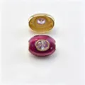 Perle tonneau émaillée plaquée cuivre pendentif DIY pour colliers et bracelets élégants. - G juin violet clair / Accessoire seul (sans cordon)