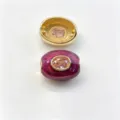 Perle tonneau goutte d'huile plaquée cuivre pendentif pour accessoires de bijoux de collier DIY - G octobre rose / Accessoire seul (sans cordon)