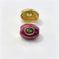 Perle tonneau plaquee cuivre goutte d'huile charm DIY pour collier bracelet juutes - G août vert olive / Accessoire seul (sans cordon)