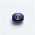 Perle tonneau émaillée plaquée cuivre pendentif DIY pour collier bracelet accessoire - F Mars bleu aquatique / Accessoire seul (sans cordon)
