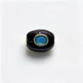 Perle tonneau goutte d'huile plaquée cuivre accessoire DIY collier bracelet imitation pierre - B Café noir décembre turquoise / Accessoire seul (sans cordon)