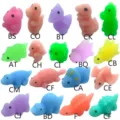Cute dinosaur mochi squishy toys bulk silicone soft stress relief anxiety fidget toys detail view. - Mixed Colors Random