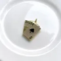 Επίχρυσο μενταγιόν τράπουλας charm για DIY κολιέ βραχιόλι κοσμήματα αξεσουάρ κομψά - Μόνο Μενταγιόν (Χωρίς Αλυσίδα) / Τράπουλα