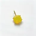 Yellow Square Cubic Zirconia Pendant 18K Gold Plated DIY Fashion Jewelry Accessory - F-013 Yellow