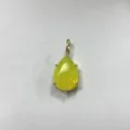 Ciondolo zircone cubico giallo a forma di pera charm lusso chic accessorio gioielli - B7-01 Giallo
