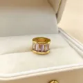 Vergulde 10mm cylindrische zirkonia afstandskralen hanger sieraden accessoire voor doe-het-zelf. - Lichtpaars