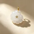 Charmant pendentif conque en pierre blanche avec diamant central pour collier style ocean chic - 07# Cristal blanc