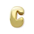 Gold glossy puffy letter C charm pendant for women bracelet DIY accessory elegant jewelry gift - Gold C