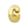 Colgante de letra C dorada brillante, accesorio de alfabeto 3D voluminoso para pulseras DIY. - Oro G