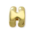 Dije colgante de letra H dorada brillante inflada para pulsera collar DIY joyería mujer - Oro H